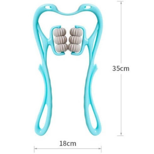 Роликовый ручной массажер для шеи и плеч Hexiang Neck Massager с 6 массажными шариками для снятия напряжения