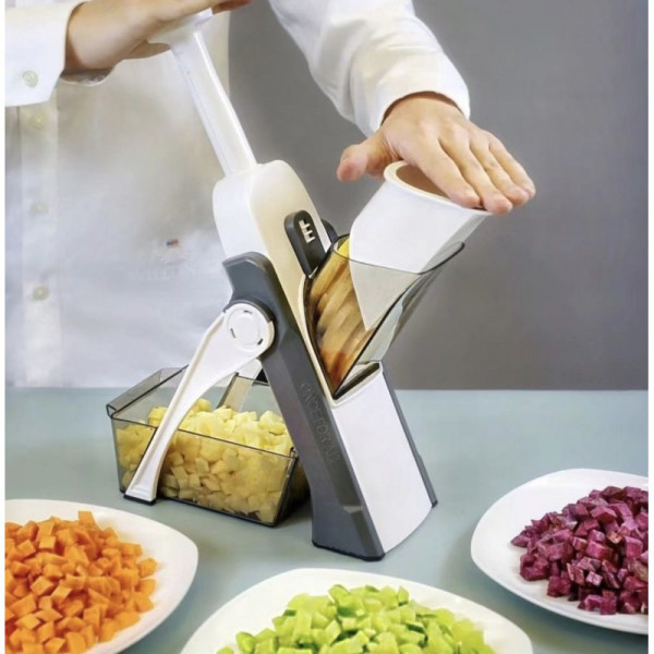 Тёрка с насадками для овощей Brava Spring Slicer мультислайсер из нержавеющей стали