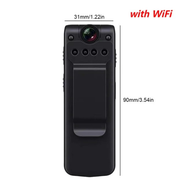 Портативный цифровой видеорегистратор NO109-110 с WiFi и записью в HD 1080P, вертикальный корпус