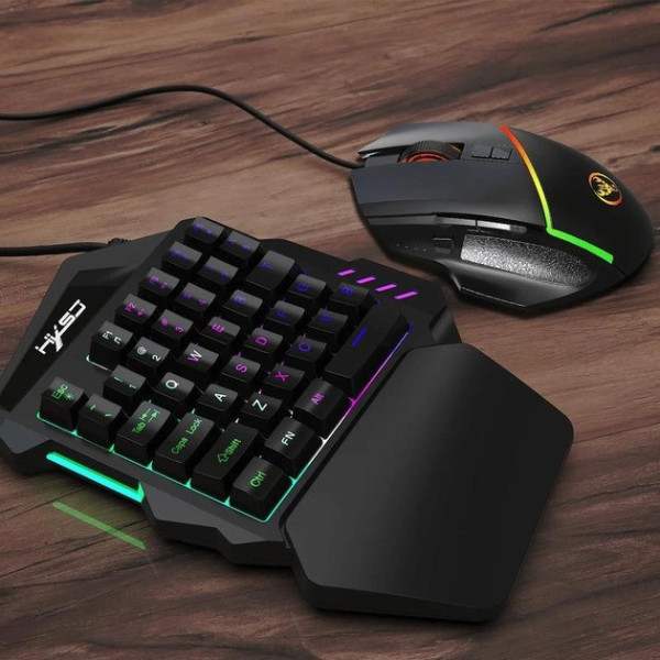 Проводной игровой набор клавиатура и мышь 198I G506 для настольного ПК Black