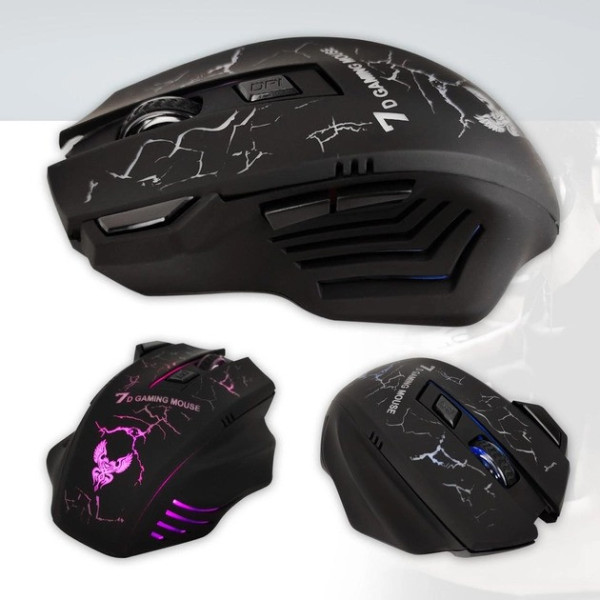 Проводная игровая мышь GAMING MOUSE X7 с подсветкой, длина кабеля 1.5 м, черная для настольного ПК