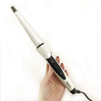 Конусна плоска щипці для укладання волосся Geemy GM 2815 White