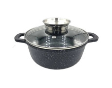 Каструля казан UNIQUE UNIQUE UN-5276 5.5 л 26 см із мармуровим покриттям і кришкою