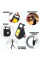 Аккумуляторный фонарик брелок 3в1 SH-J031-5WS с USB-зарядкой, магнитом и карабином, 800 Лм