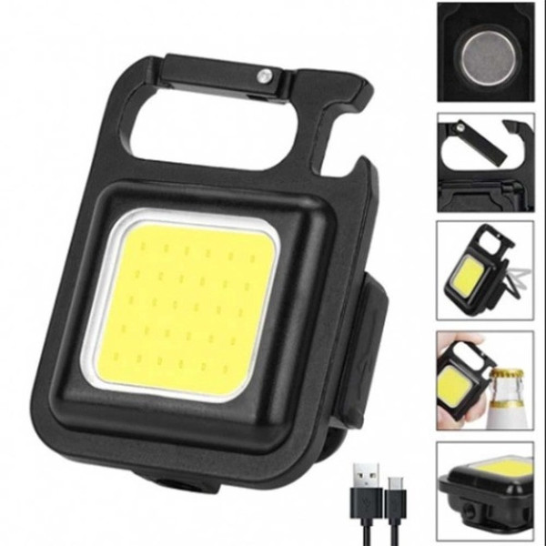 Аккумуляторный фонарик брелок 3в1 SH-J031-5WS с USB-зарядкой, магнитом и карабином, 800 Лм