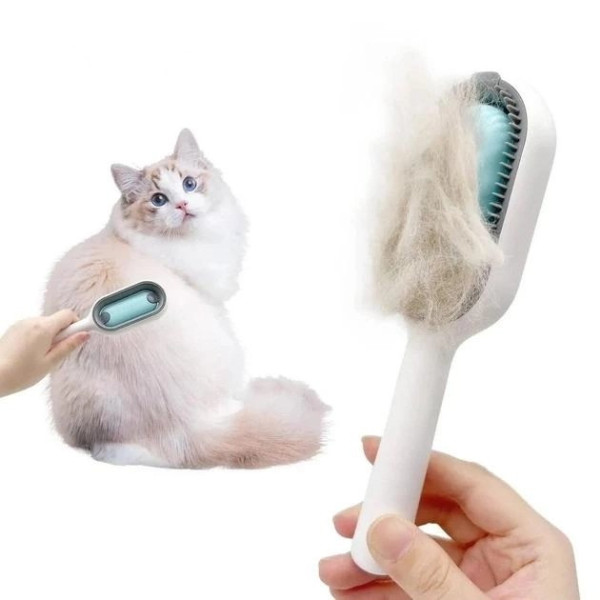 Гребень для сухого и влажного вычесывания шерсти собак и котов Pet Gravity 4в1 Pet Grooming Comb