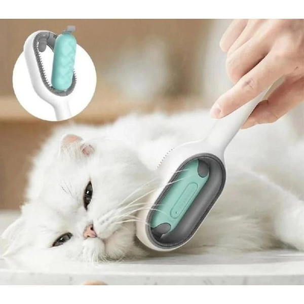 Гребень для сухого и влажного вычесывания шерсти собак и котов Pet Gravity 4в1 Pet Grooming Comb