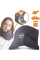 Подушка-шарф Travel Pillow для сна в транспорте и путешествий, поддержка головы и шеи, серая