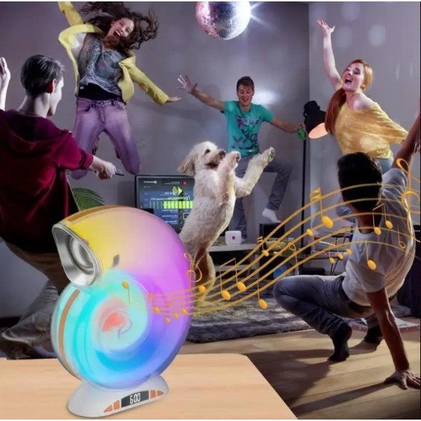 Настільна лампа з RGB-підсвіткою і Bluetooth-колонкою з годинником Little Sea Shell L39