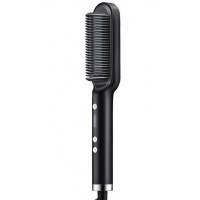 Гребінець випрямляч для волосся з турмаліновим покриттям Hair Straightener HQT-909 B Black