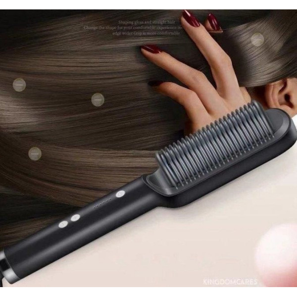 Расческа-выпрямитель для волос Hair Straightener HQT-909 B с турмалиновым и керамическим покрытием, терморегул