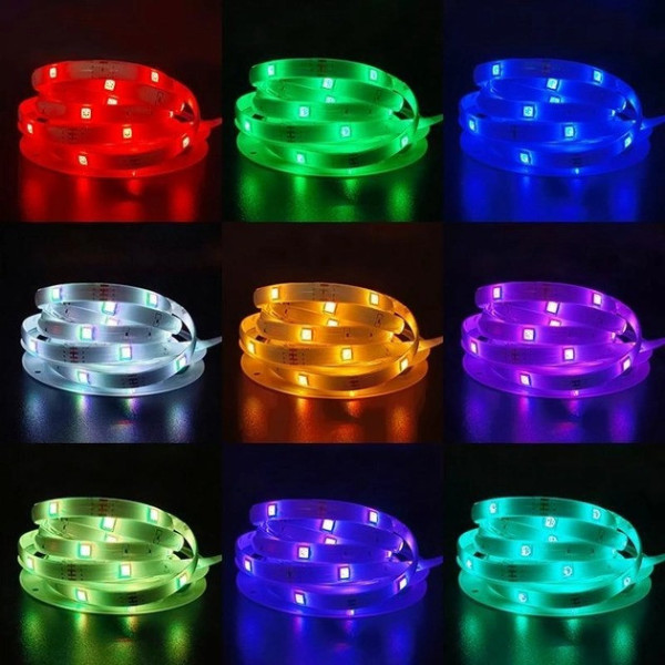 Светодиодная RGB лента 5050 с Bluetooth управлением и многоцветной подсветкой