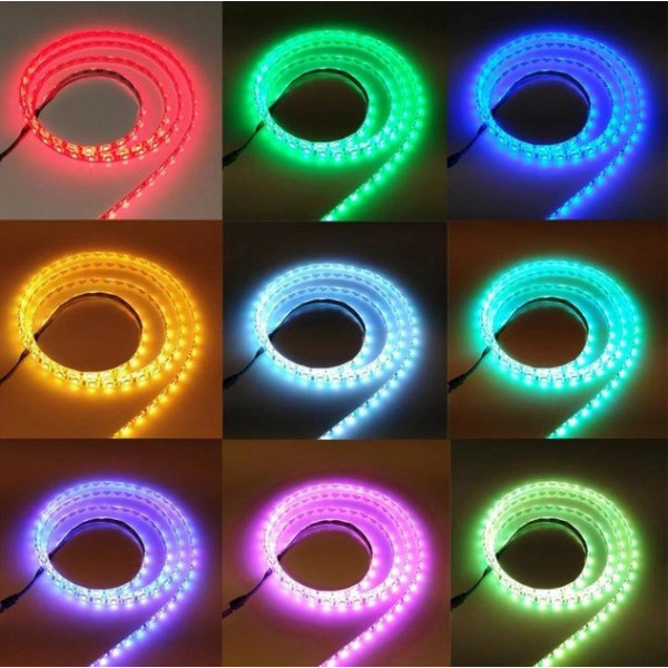 Светодиодная RGB лента 5050 с Bluetooth управлением и многоцветной подсветкой