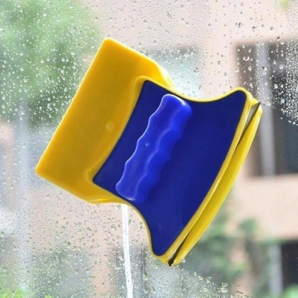 Двусторонняя магнитная щетка Double Side Glass Cleaner для мытья окон 12 см