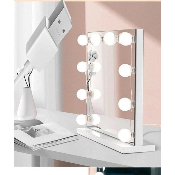 Лампочки LED для гримерного зеркала Vanity Mirror Lights, 10 шт, 3 режима свечения