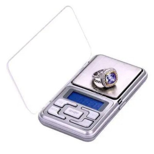 Карманные электронные ювелирные весы Domotec MS-1728C с LCD-дисплеем, точность 1 г, до 0,5 кг