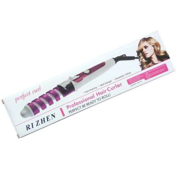 Спиральная плойка для завивки волос Perfect Curl Rizhen RZ118 с терморегулятором от сети 220 В