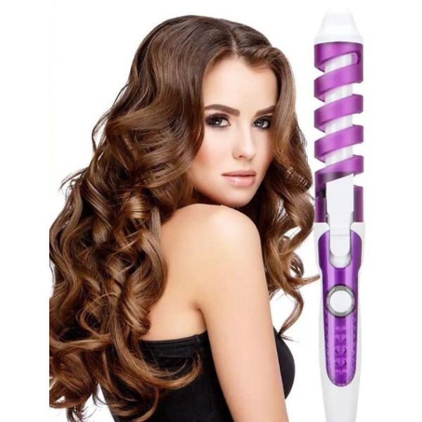 Спиральная плойка для завивки волос Perfect Curl Rizhen RZ118 с терморегулятором от сети 220 В