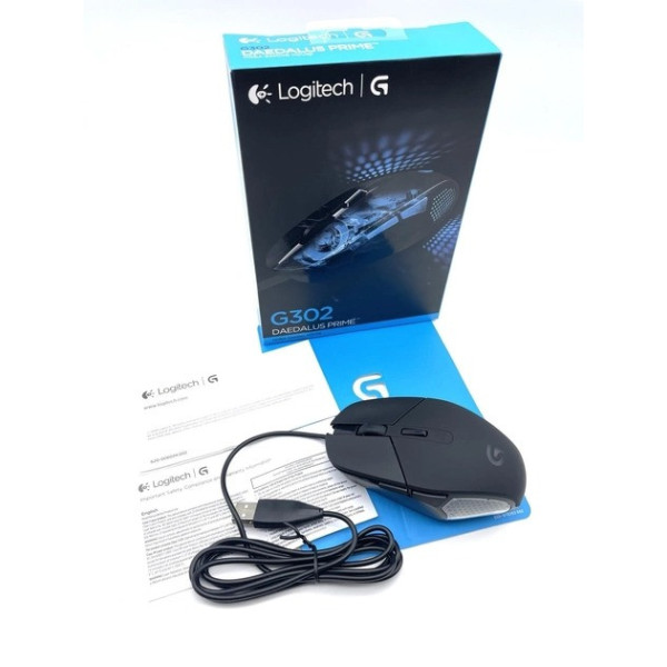 Проводная игровая мышь G302 Daedalus Prime с подсветкой для настольного ПК, оптическая, USB, черная