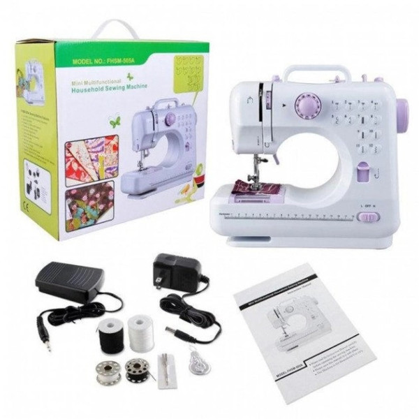 Электромеханическая швейная машинка SEWING MACHINE FHSM-505 с 12 функциями, 2 режимами работы и подсветкой