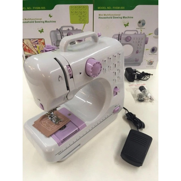 Электромеханическая швейная машинка SEWING MACHINE FHSM-505 с 12 функциями, 2 режимами работы и подсветкой