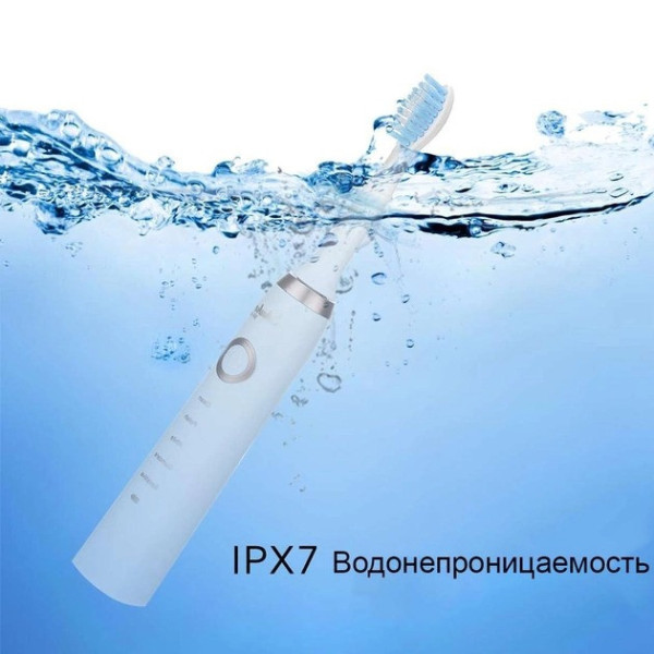 Электрическая зубная щетка Shuke SK-601 с аккумулятором и 3 насадками для массажа и ежедневного 3D-чистки