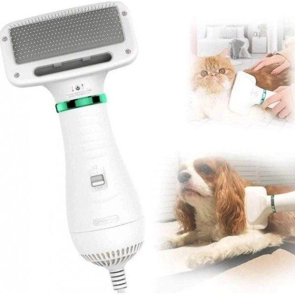 Фен-расчёска Pet Grooming Dryer WN-10 для ухода за шерстью кошек и собак с функцией пылесоса