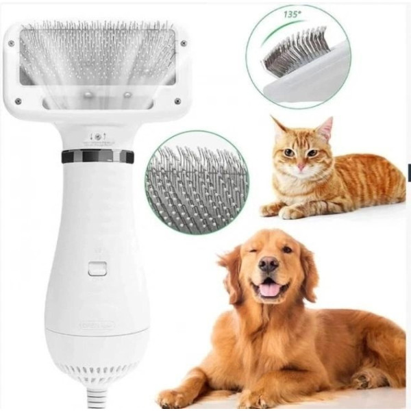 Фен-расчёска Pet Grooming Dryer WN-10 для ухода за шерстью кошек и собак с функцией пылесоса