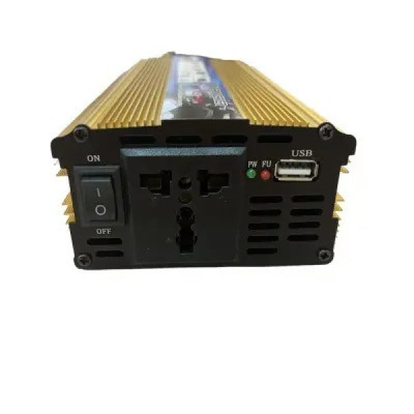 Автомобильный инвертор UKC SSK 1500W преобразователь напряжения 12V на 220V постоянного тока