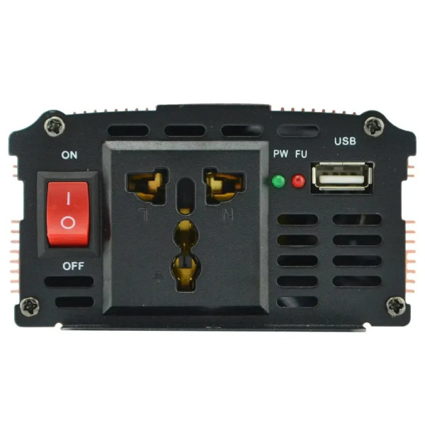 Автомобильный инвертор UKC SSK 1500W преобразователь напряжения 12V на 220V постоянного тока