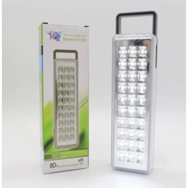 Фонарь аккумуляторный KD-830 с LED лампой, 1200 мА·ч и выдвижной ручкой, зарядка USB