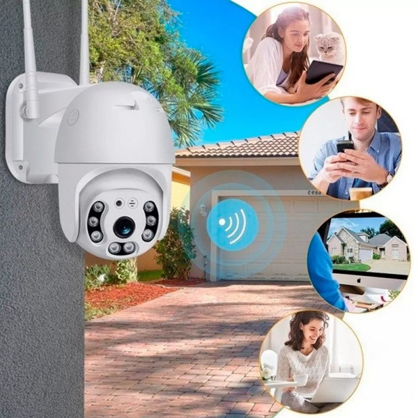 Уличная поворотная IP камера видеонаблюдения SmartHD Outdoor WiFi PTZ FHD 1080p с датчиком движения и режимом