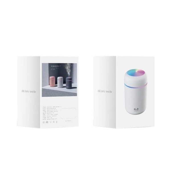 Ультразвуковой увлажнитель воздуха H2O Colorful HUMIDIFIER USB с подсветкой, 300 мл