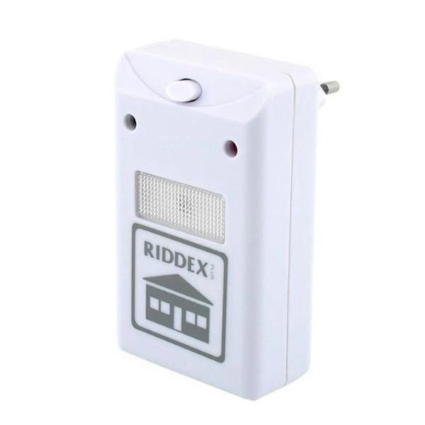 Ультразвуковой отпугиватель насекомых и грызунов Riddex Белый радиус 200 м для помещений от сети 220 В