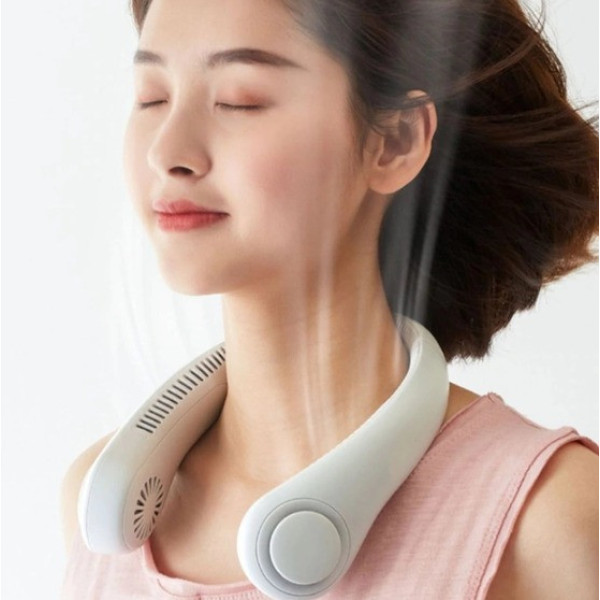 Безлопастной вентилятор на шею Bladeless Neck Cooler с аккумулятором до 16 часов и 3 режимами обдува лица