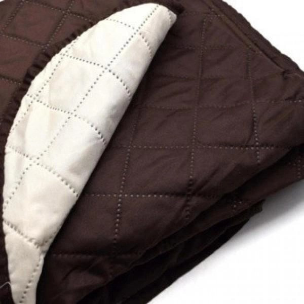 Двустороннее покрывало на кресло Dy Couch Coat коричневого цвета из искусственной шерсти