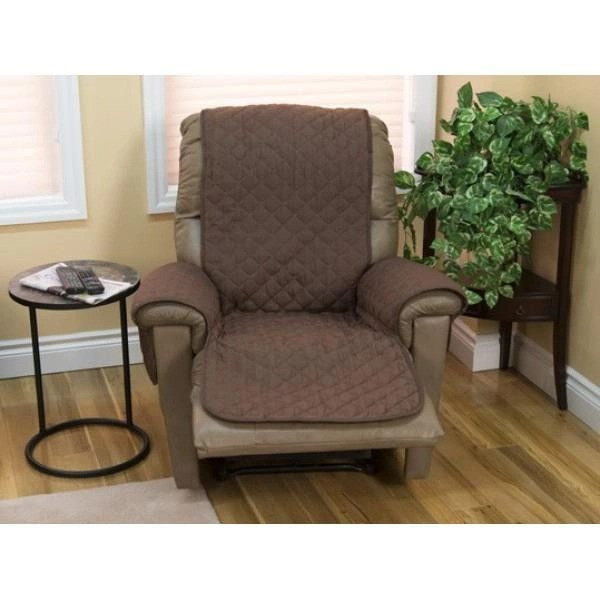 Двустороннее покрывало на кресло Dy Couch Coat коричневого цвета из искусственной шерсти