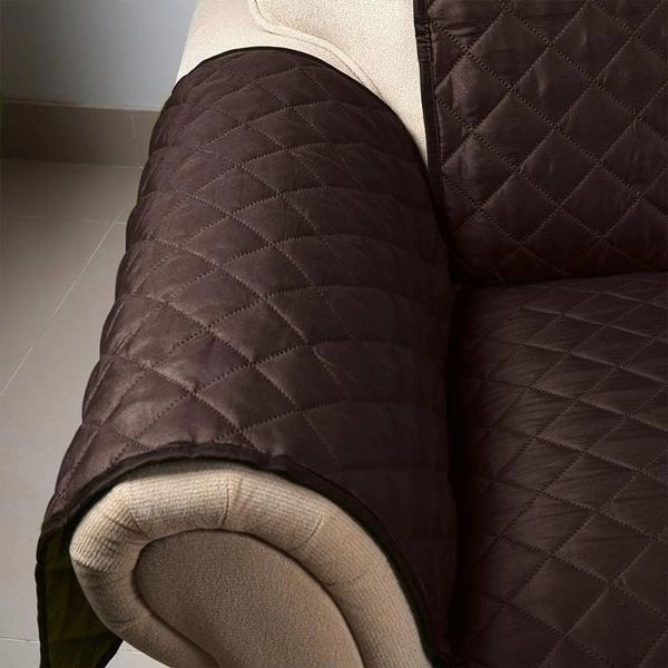 Двустороннее покрывало на кресло Dy Couch Coat коричневого цвета из искусственной шерсти