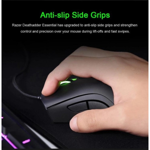 Проводная игровая компьютерная мышь DeathAdder Essential USB черного цвета для настольного ПК