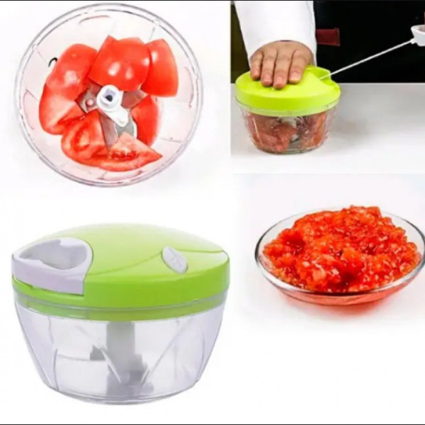 Ручной измельчитель Easy Spin Cutter механический блендер для овощей с контейнером