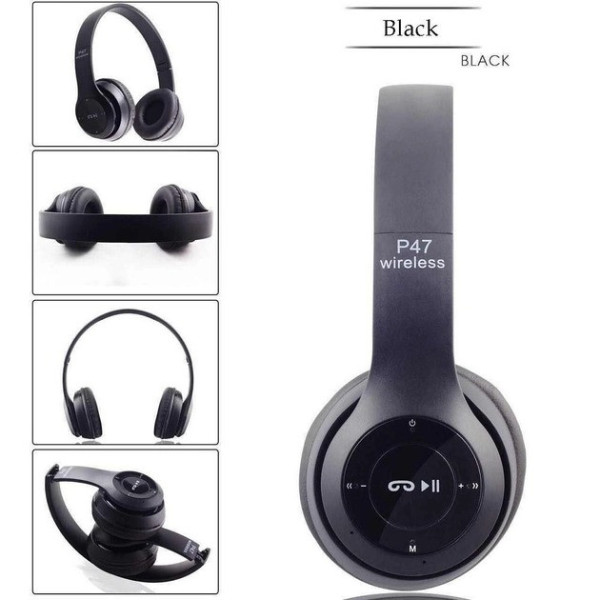 Накладные беспроводные наушники Bluetooth MDR P47 BT с поддержкой microSD и MP3