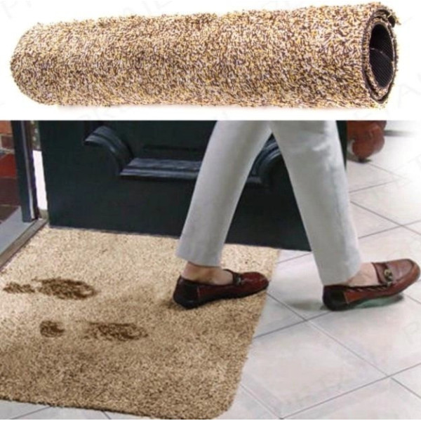 Коврик придверный Step Mat с микрофиброй, супер впитывающий и грязезащитный прямоугольной формы
