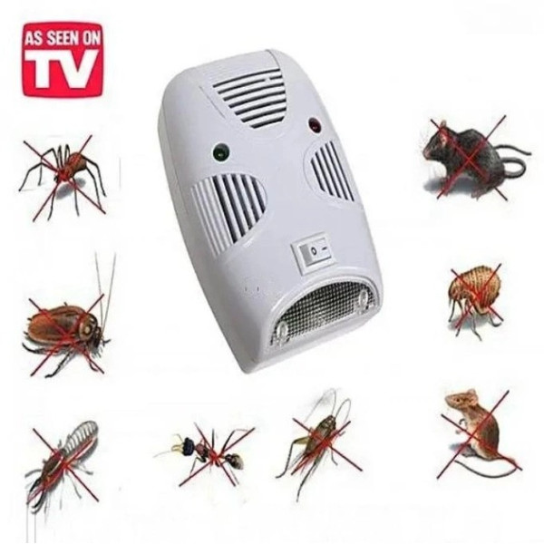 Ультразвуковой и электромагнитный отпугиватель грызунов и насекомых Pest Repelling Aid для помещений от сети 2