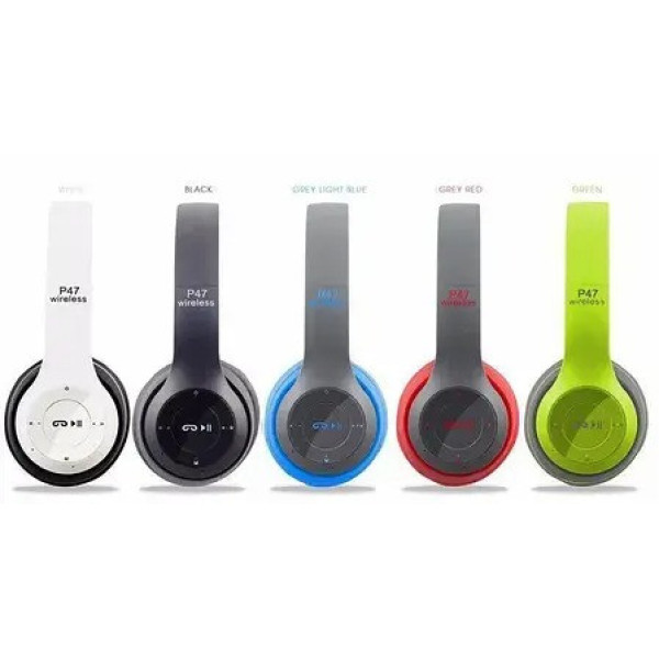 Накладные беспроводные наушники Bluetooth MDR P47 BT с поддержкой microSD и MP3