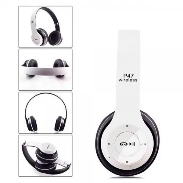 Накладные беспроводные наушники Bluetooth MDR P47 BT с поддержкой microSD и MP3