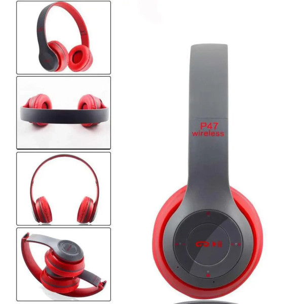 Накладные беспроводные наушники Bluetooth MDR P47 BT с поддержкой microSD и MP3
