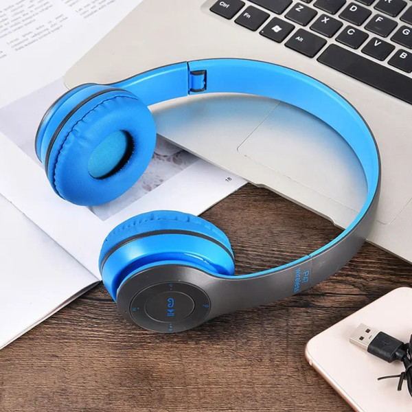 Накладные беспроводные наушники Bluetooth MDR P47 BT с поддержкой microSD и MP3
