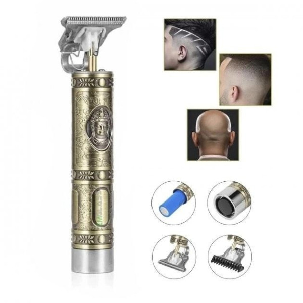 Аккумуляторный триммер для стрижки волос Hair Clipper Ws-T99 с 4 насадками и функцией окантовки