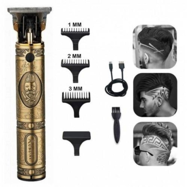 Аккумуляторный триммер для стрижки волос Hair Clipper Ws-T99 с 4 насадками и функцией окантовки
