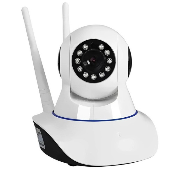 Поворотная IP камера NET Q5 с Wi-Fi и датчиком движения для уличной съёмки в режиме день/ночь, белая